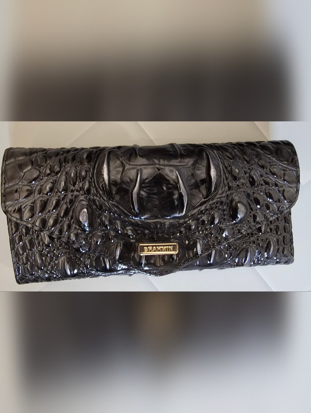 Brahmin Caroline Charcoal Nottingham + Veronica Wallet NWT Set - Picture 8 of 12